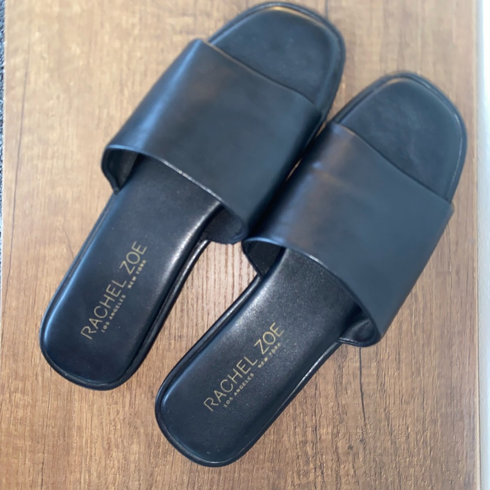 Rachel Zoe Elegant Black Slide Sandals